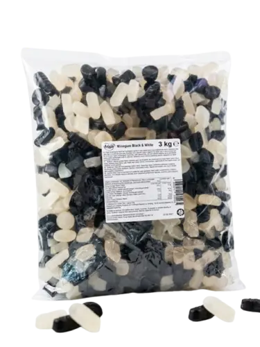 Sort & Hvid Vingummi, Frisia 3 kg