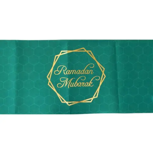 Ramadan Mubarak Bordslöpare - Grön & Guld