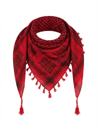 Palestina Halsduk, Keffiyeh, Röd/Svart