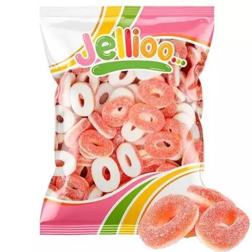 Saurer Pfirsich-Ringe - Jellioo 1kg