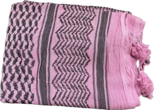Palestina Halsduk, Keffiyeh, Rosa/Svart