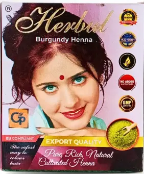 Burgundy Henna Hårfarve, Herbul 60 g