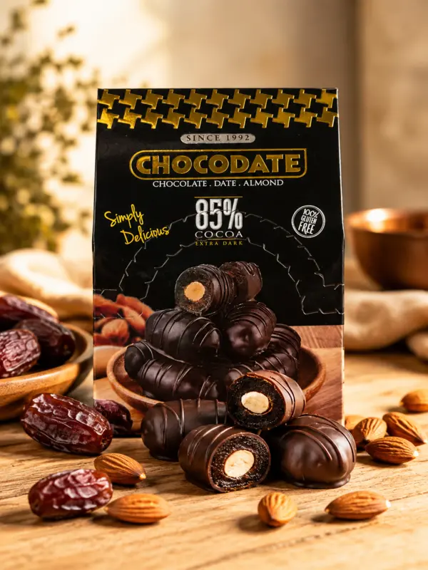 Chokolade dadler, Chocodate 33g (4 Varianter)