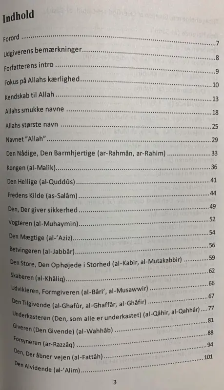 In Gottes Gesellschaft, Vertiefung der 99 schönen Namen Allahs Swts