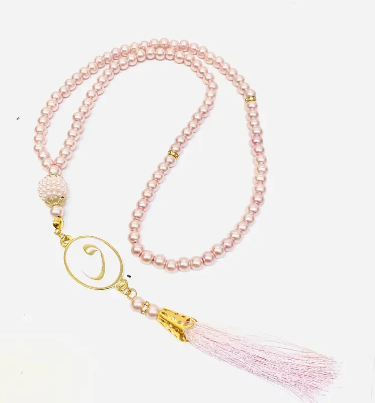 Perle Tasbih Lyserød, 99 perler