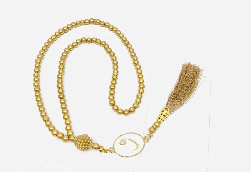 Perle Tasbih i Guld Farve, 99 perler