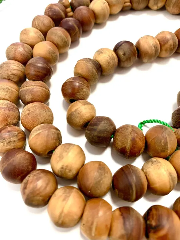 Ægte Mega Træ Tasbih Mørkebrun / Brun 99 perler