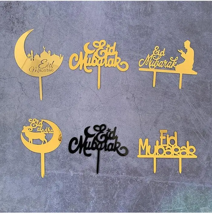 Eid Mubarak,  Cake Toppersæt, 6 stks