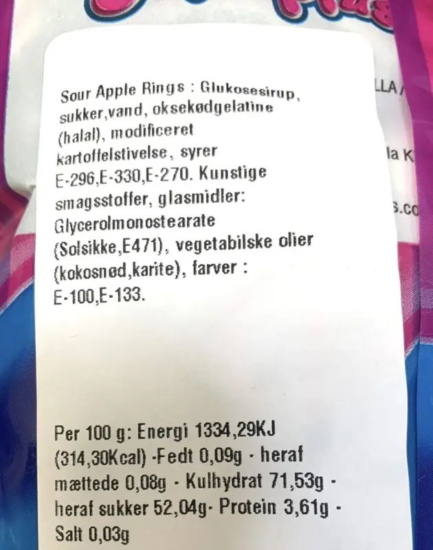 Saurer Apfelringe Dulceplus 1 kg
