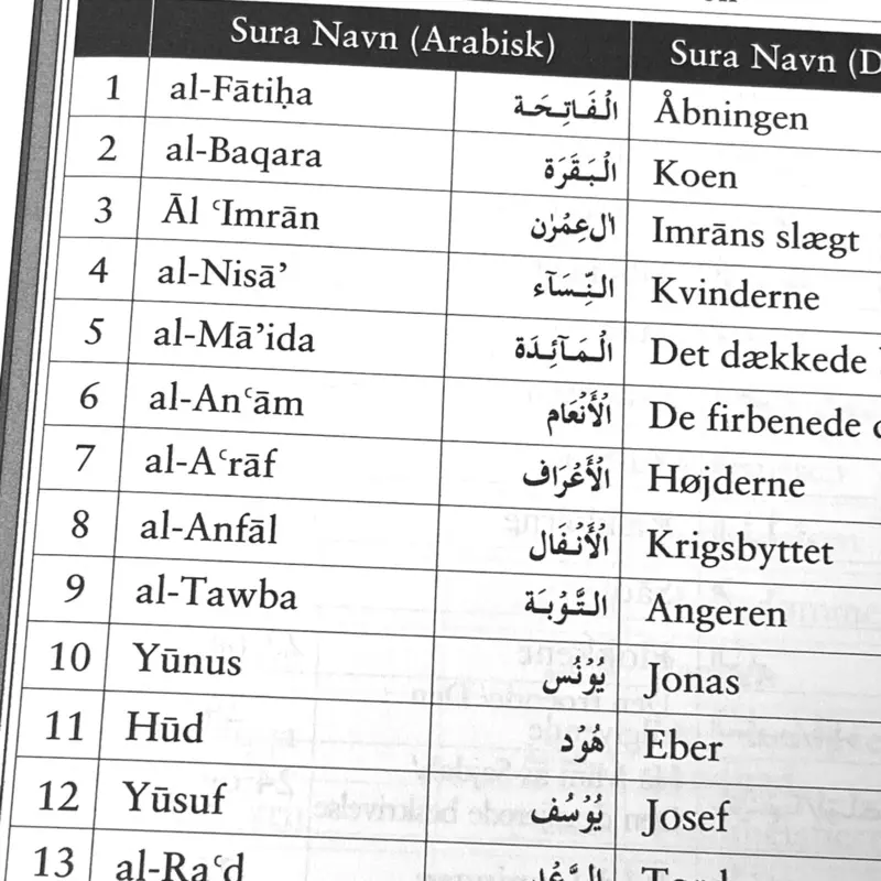 Den strålende koran (Dansk/Arabisk)