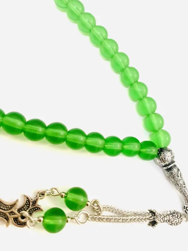 Gefrorene grüne farbige Glas-Tasbih mit 33 Perlen