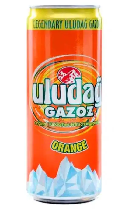 uludag gazoz, läskedryck med fruktsmak Apelsin, 330ml