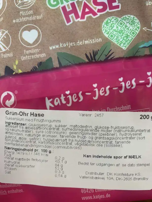 Katjes Grøn Øre Kaniner 210 g