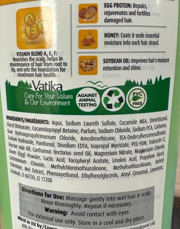 Vatika multi vitamin shampoo, egg protein, 400 ml