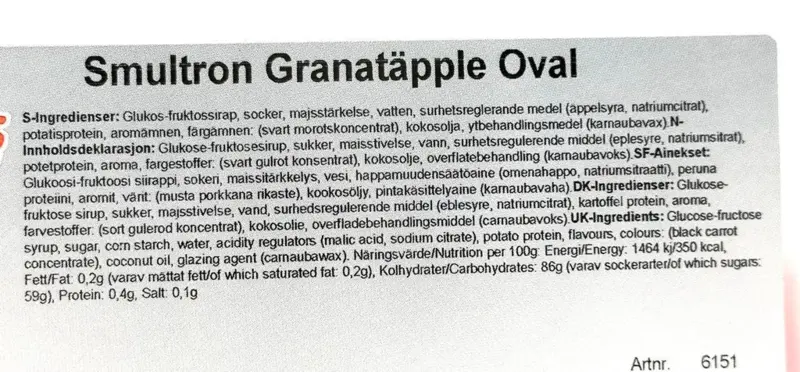 Oval Granatäpple - Bubs 1,4 kg