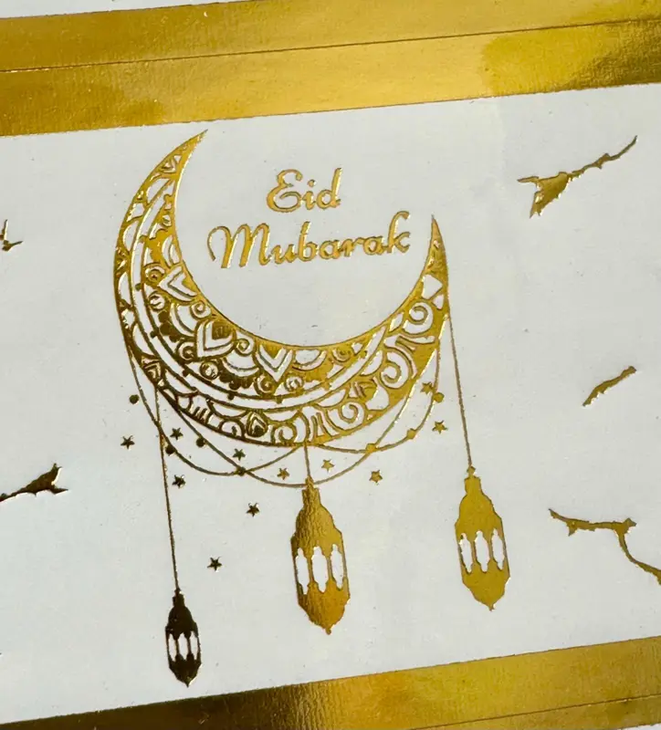 Eid Mubarak etiketter til flasker, 8 stk