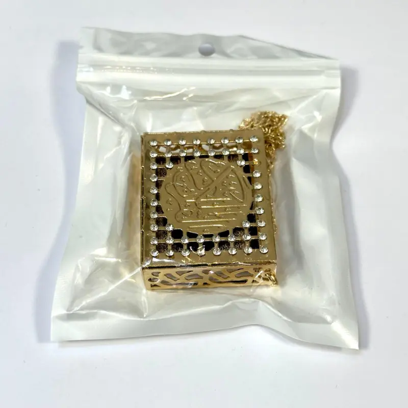 Mini koran i metallåda, guld/vit