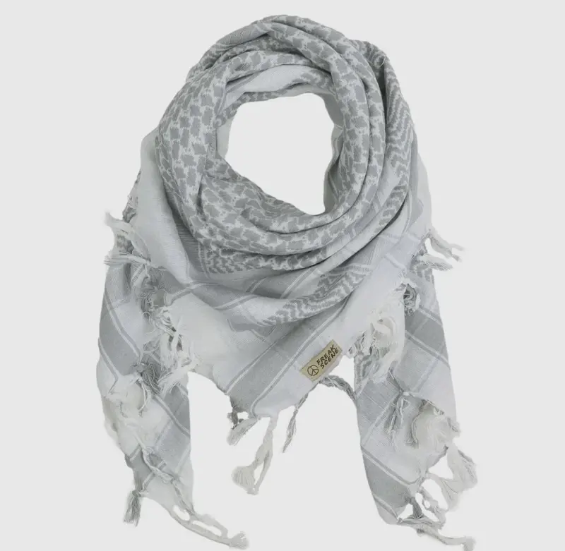 Hvid/Lysegrå Keffiyeh