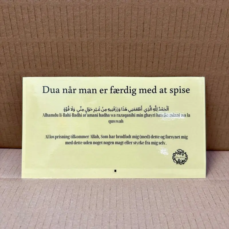 Fertig mit Essen dua Aufkleber