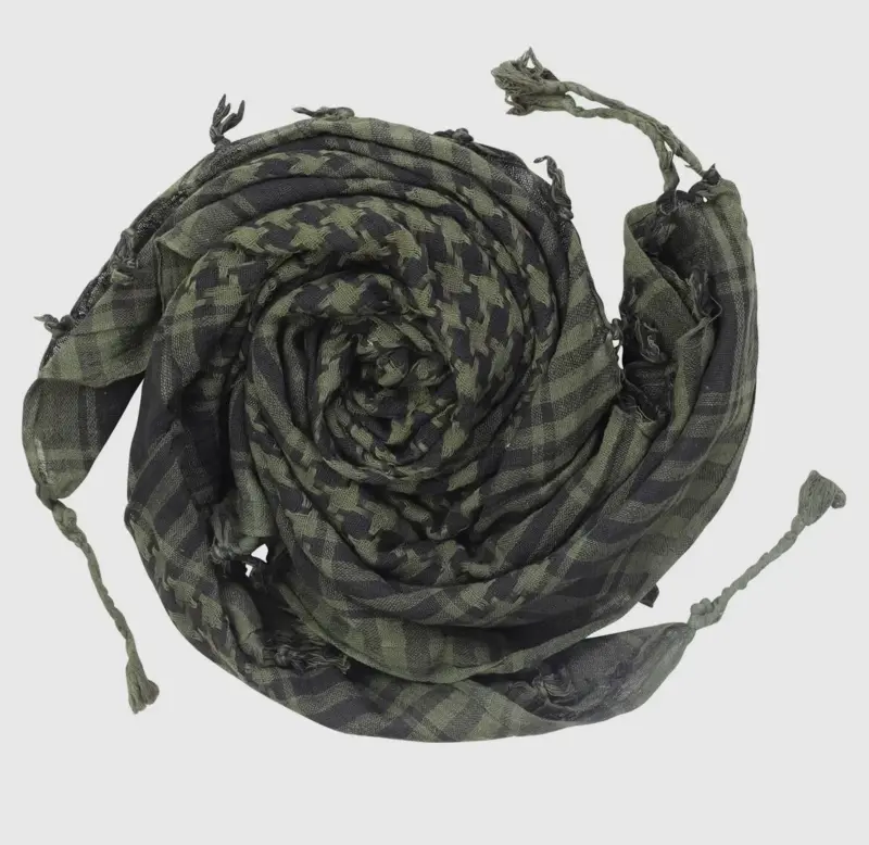 Palestina sjal, keffiyeh, Armygrön/svart