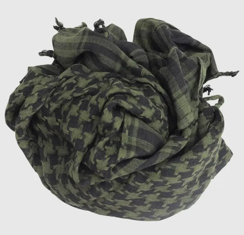 Palestina sjal, keffiyeh, Armygrön/svart