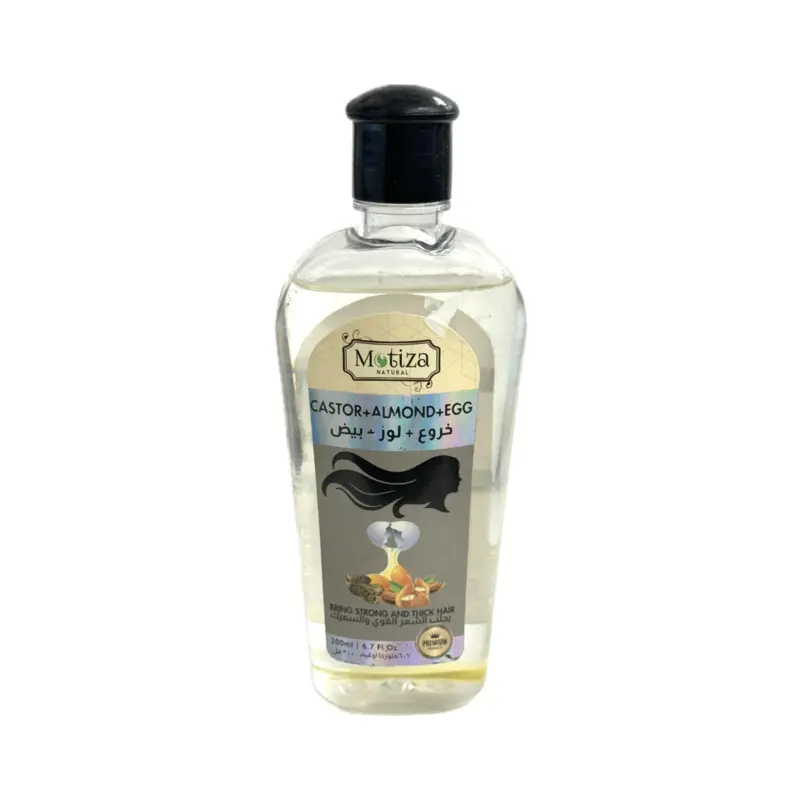 Castor, mandel, ägg hårolja, 200ml