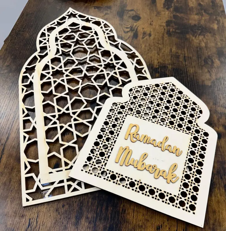 Ramadan Mubarak Holzdeko-Set
