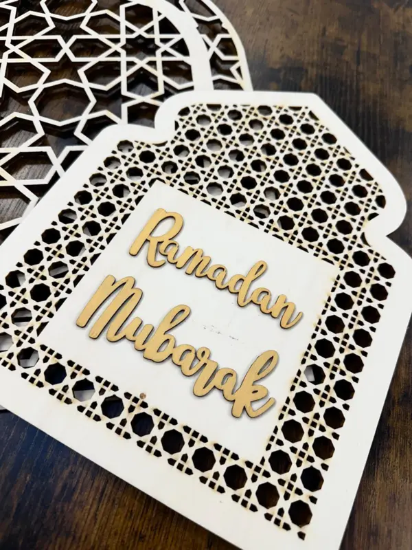Ramadan Mubarak Holzdeko-Set