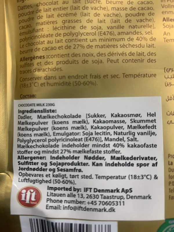 Chokodadler fra ChocoDate Mælk  90g