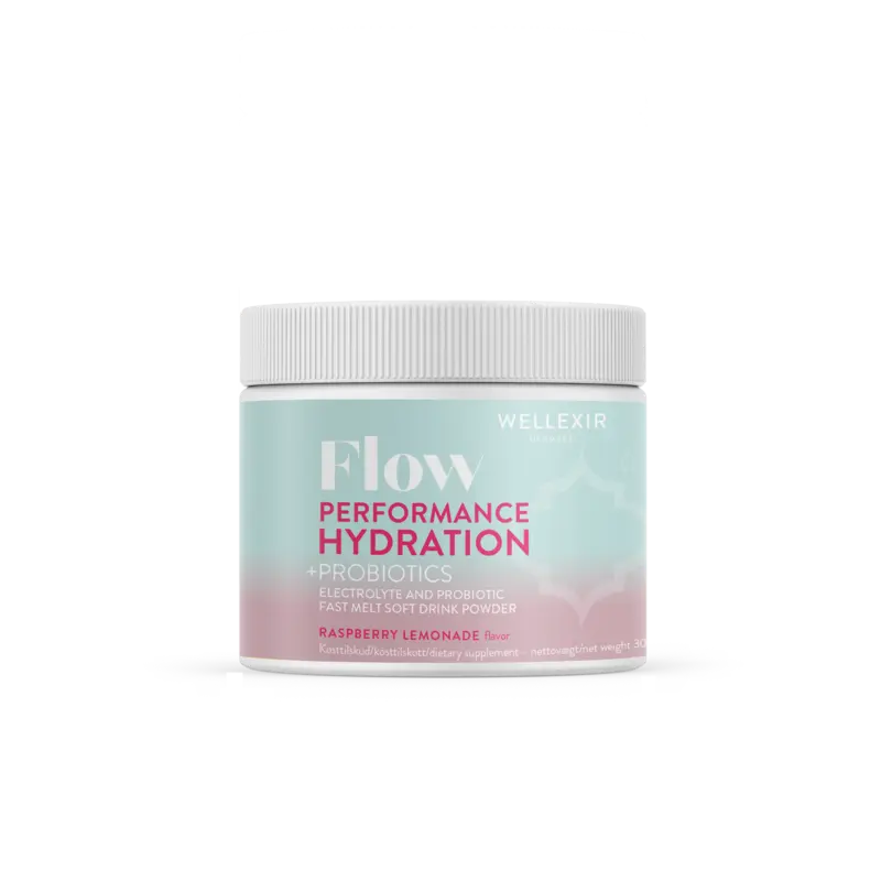 Wellexir Flow Hydration-dryck med Hallon och Lemonade 300 g
