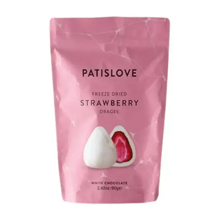 Gefriergetrocknete Erdbeeren mit weißer Schokolade, Patislove