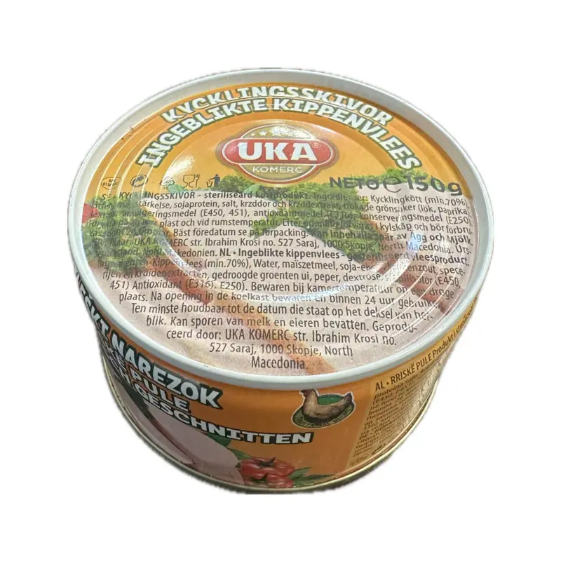 Kyllingeskiver på dåse, 150g, Uka