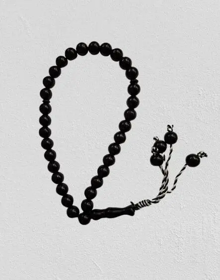 Schwarze Tasbih mit 33 Perlen