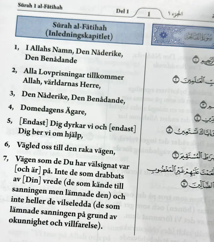 Die ersten fünf Teile des Edlen Korans