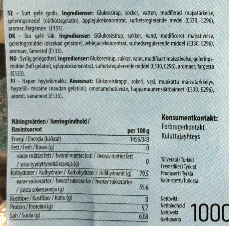 Großer saurer Delfin, Jellioo, 1000g