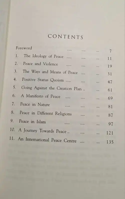 The Ideology of Peace Towards A Culture of Peace by Maulana Wahiduddin Khan