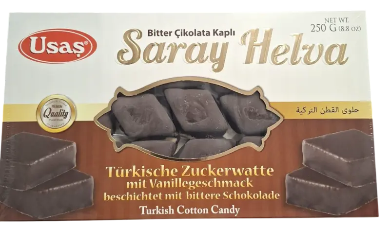 Usaş Turkisk halva med chokladöverdrag 250g
