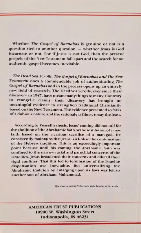 Döda havets skriftrullar, Evangeliet enligt Barnabas och Nya testamentet