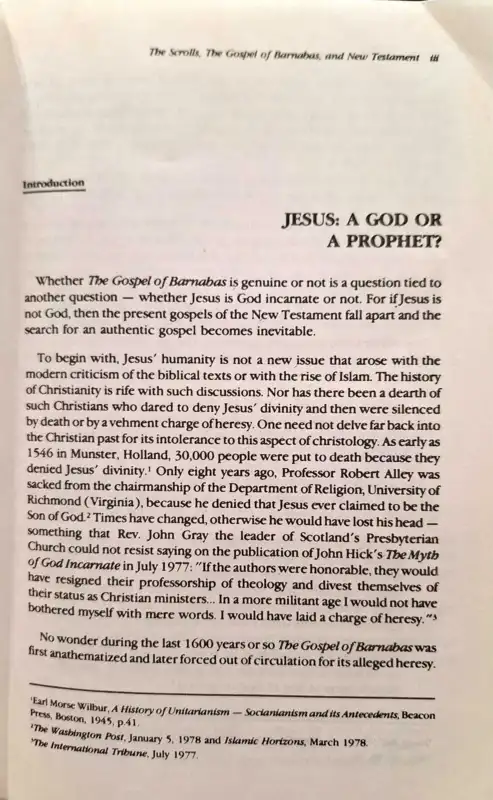 Döda havets skriftrullar, Evangeliet enligt Barnabas och Nya testamentet