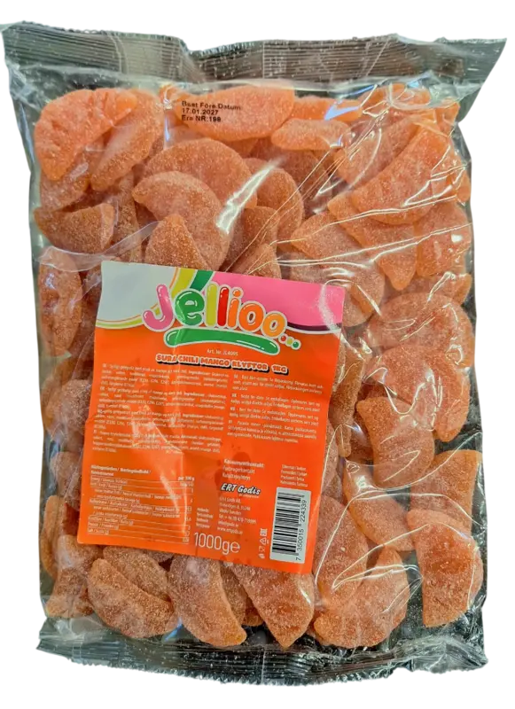 Saure Chili-Mango-Scheiben Jellioo 1 KG