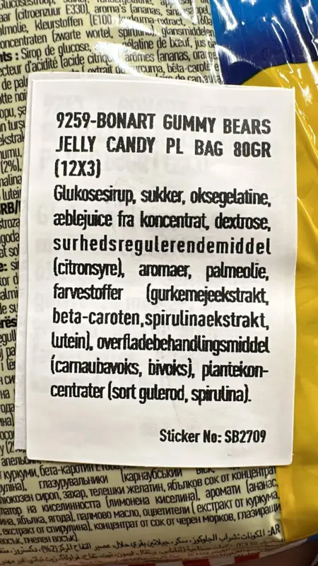 Gummy bears, bonart, 80g