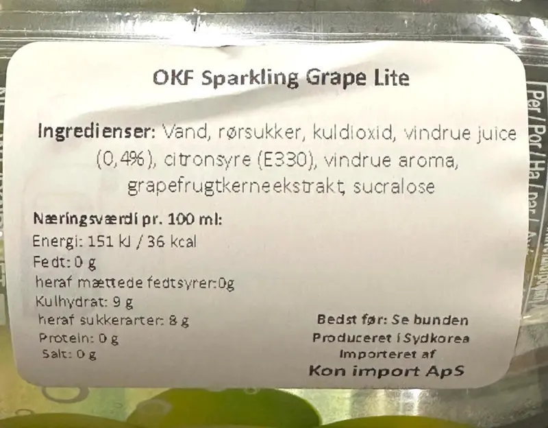Kolsyrad druva, OKF, 350 ml