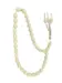 Teardrop Glas Tasbih mit Silberdetails 33 Perlen