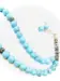 Marine Blue Glas Tasbih 33 perler