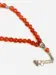 Blutorangenfarbenes Glas-Tasbih mit 33 Perlen