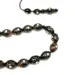 Schwarz/braune handgefertigte Luxus-Tasbih mit Silberdesign, 33 Perlen
