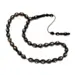 Schwarz/braune handgefertigte Luxus-Tasbih mit Silberdesign, 33 Perlen