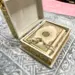 Stor Koran Gaveæske i cremehvid med Guld Detaljer