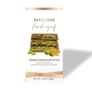 Dubai Chokolade med Pistacie og Kunafe, Patislove, 100 gr