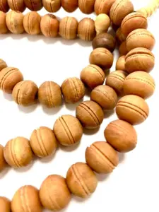 Äkta Trä Tasbih Ljusbrun Stor 99 pärlor